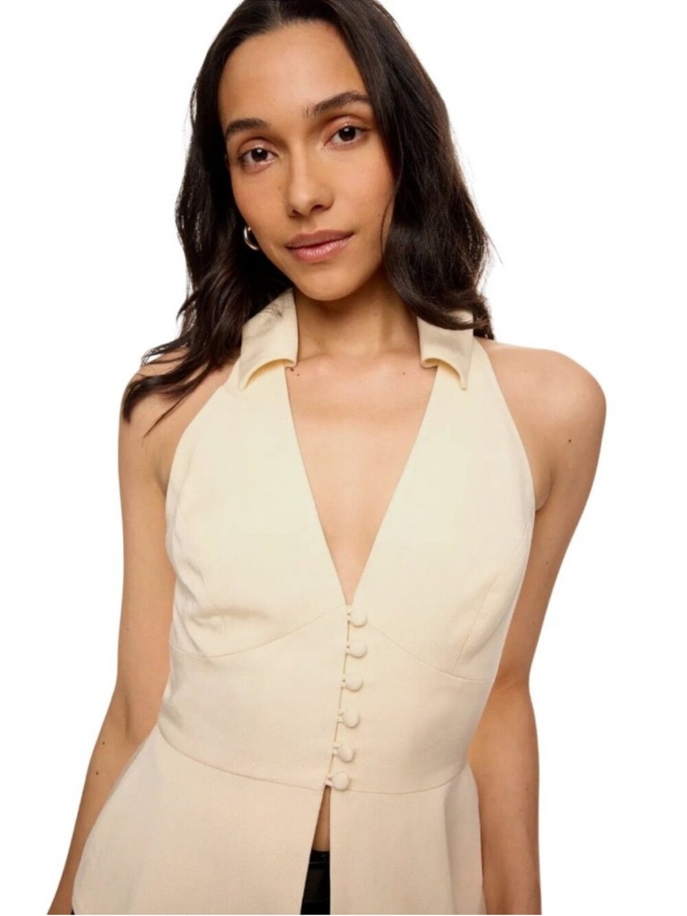 Reformation Rylan Top in Cream - Picture 2 of 9